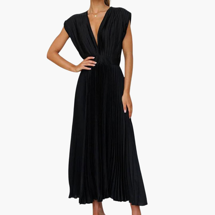 Elegantes Midikleid mit V-Ausschnitt - Damen Abendmode Farfetch