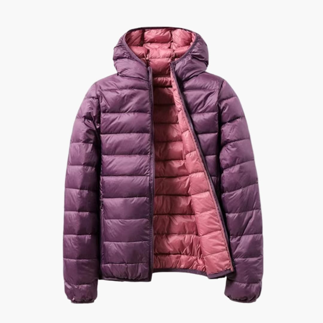 Damen Steppjacke mit Kapuze und Wendefunktion
