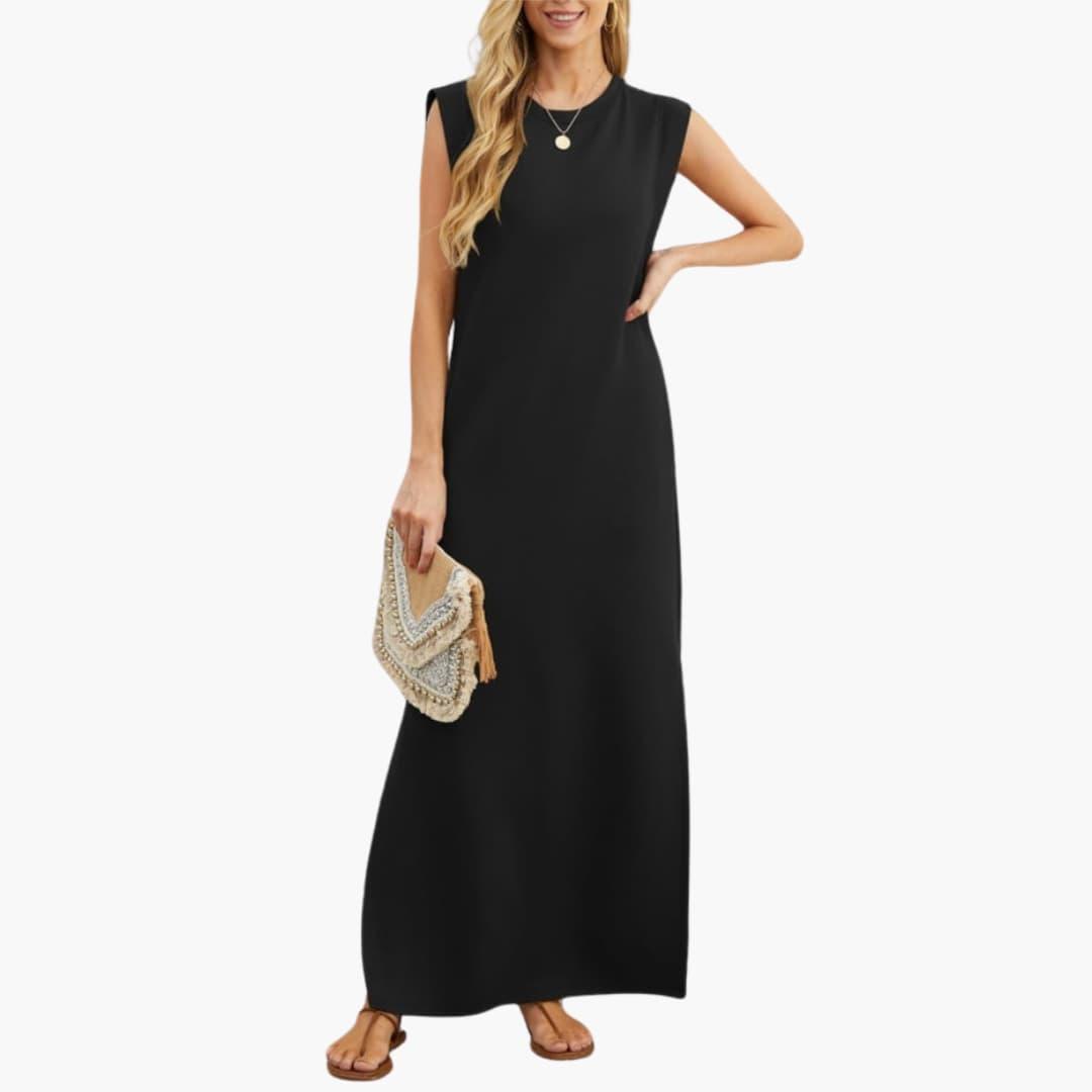 Elegantes knitterfreies Maxi-Kleid für Damen - SchmiedeMode