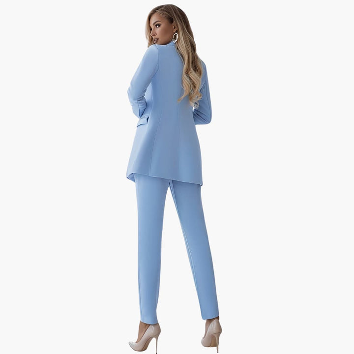 Damen-Zweiteiler mit Blazer und schmal geschnittener Hose