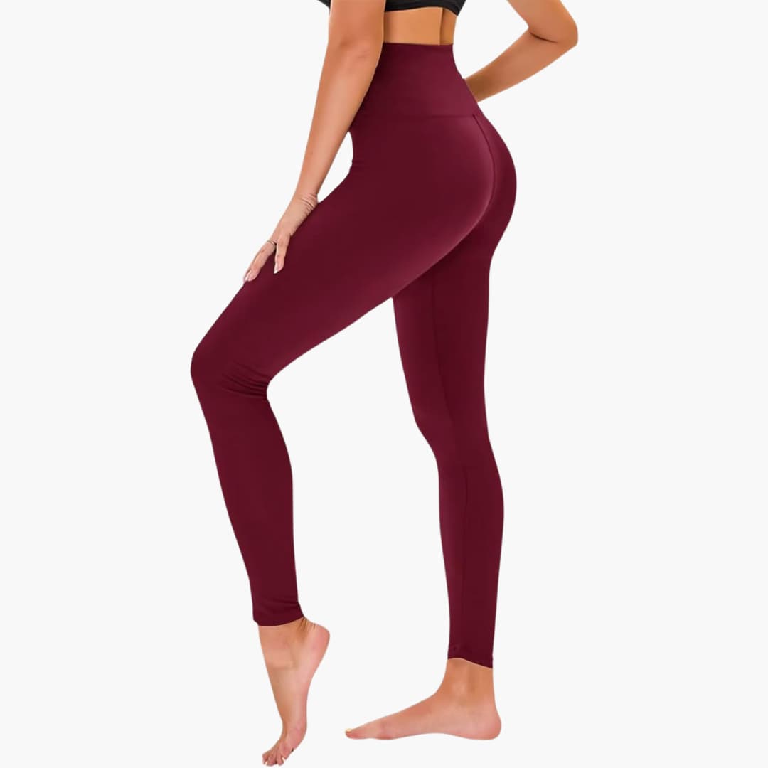 Damen Leggings mit Leopardenmuster und hohem Bund aus Stretchmaterial