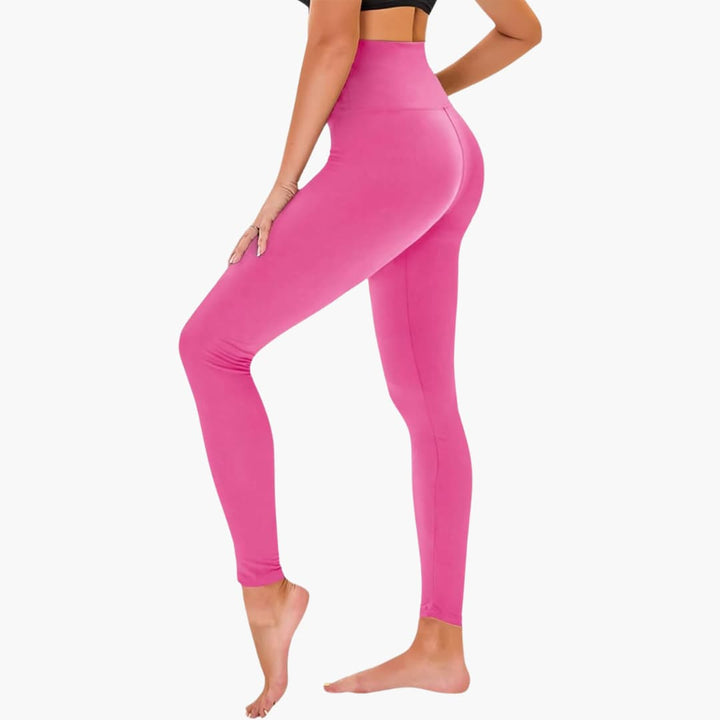 Damen Leggings mit Leopardenmuster und hohem Bund aus Stretchmaterial