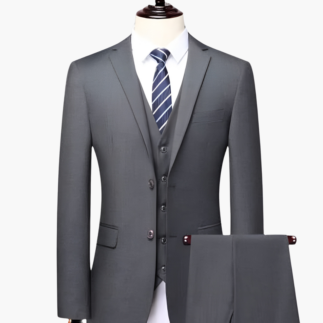 Dreiteiliger Herrenanzug mit Jacke, Weste und Hose