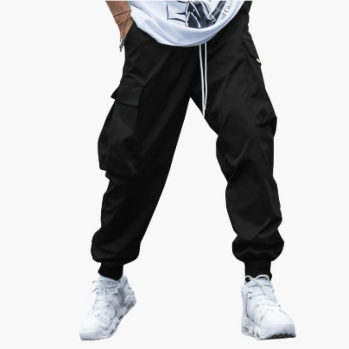 Herren-Cargo-Joggerhose mit Kordelzug und elastischen Bündchen