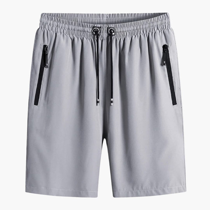 Herren Sommer Shorts mit Reißverschlusstaschen und Kordelzugbund