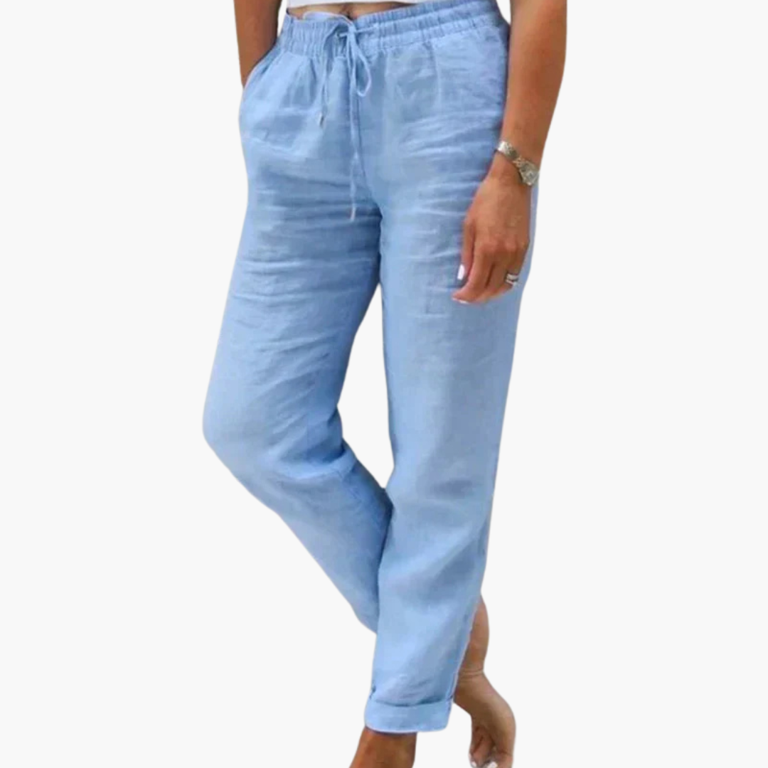 Sommerhose für Damen - Luftig, Locker & mit Tunnelzugbund