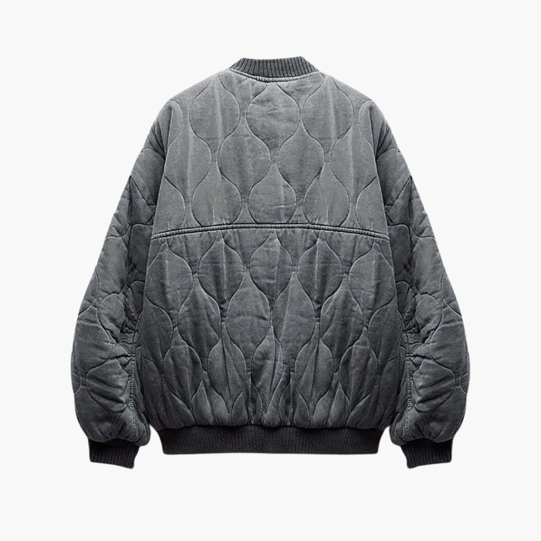 Damen Steppjacke mit Druckknopfverschluss und Vordertaschen