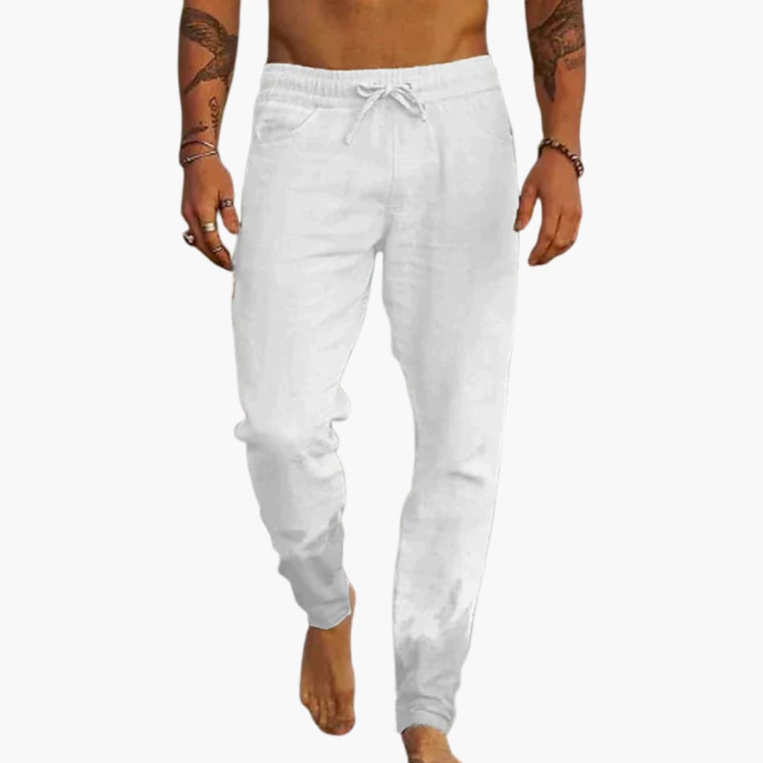 Herren Sommerhose mit Tunnelzug und seitlichen Taschen