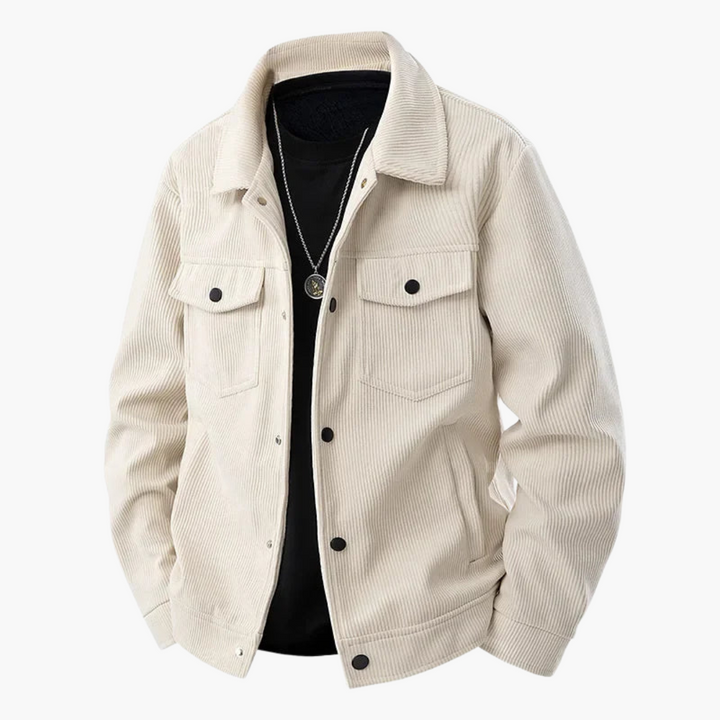 Herren Cordjacke mit Knopfverschluss