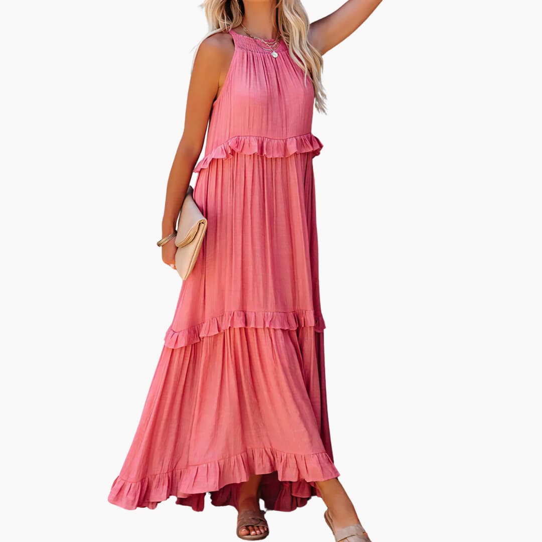 Maxikleid Stufen - Rüschenkleid für Damen, elegant & luftig