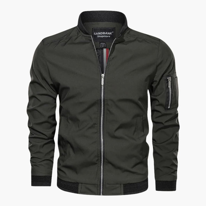 Herren jacke mit Frontreißverschluss und Ärmeltasche