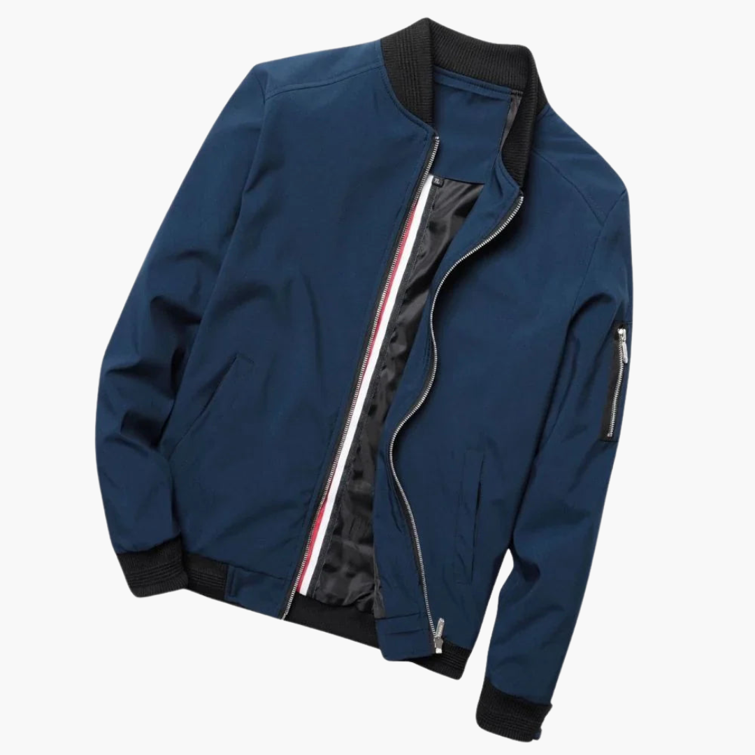 Klassische Bomberjacke für Männer - Reißverschluss und Stil