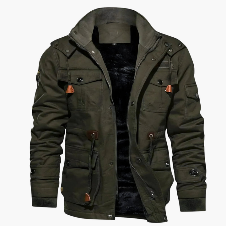 Herrenjacke mit Reißverschluss und mehreren Taschen