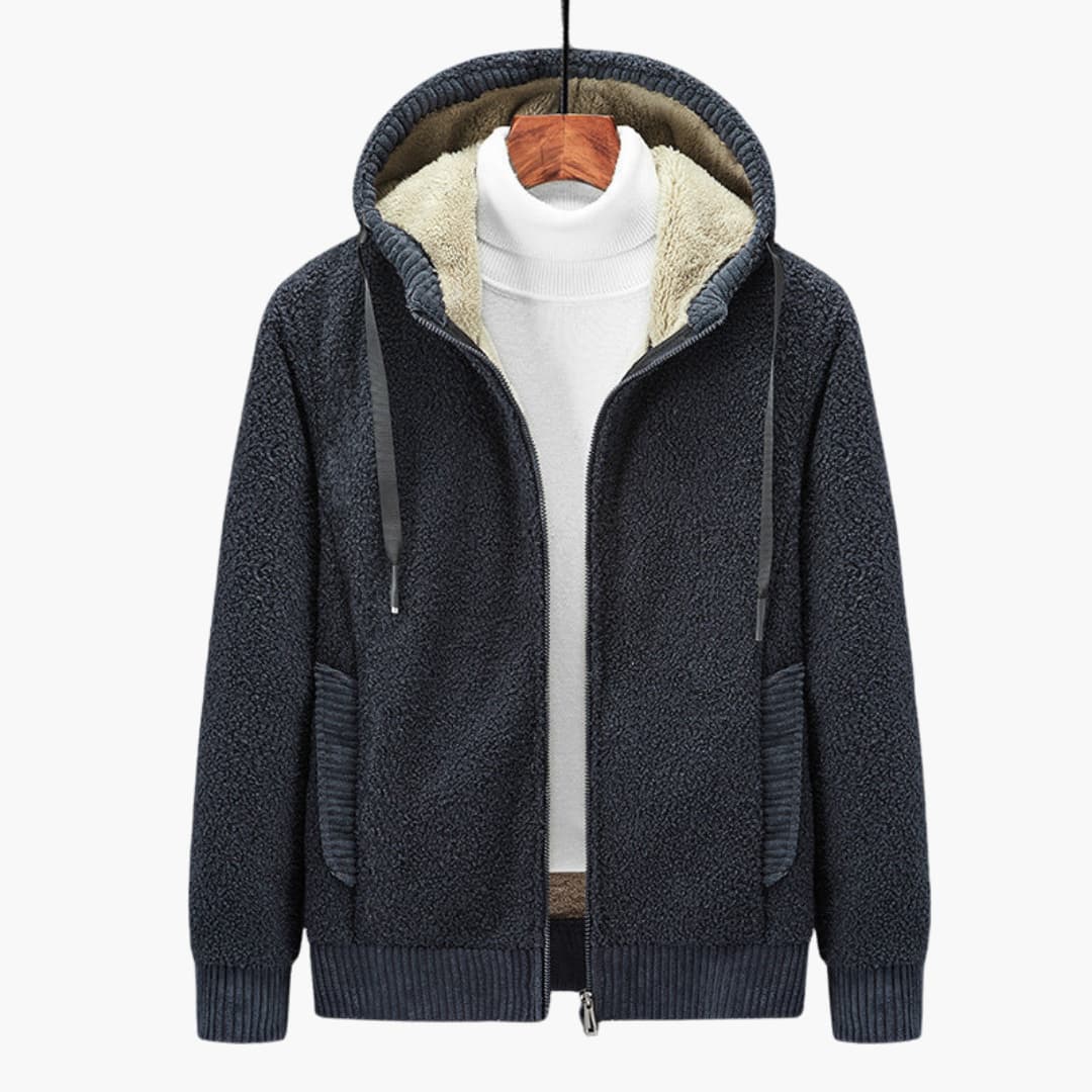 Herren-Hoodie mit Reißverschluss und gefütterter Kapuze