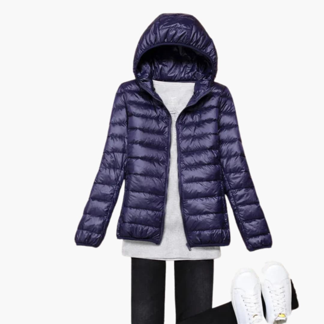 Ultraleichte Daunenjacke mit Kapuze für Damen