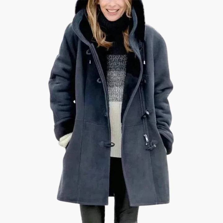 Damen jacke mit Kapuze und Knebelverschluss