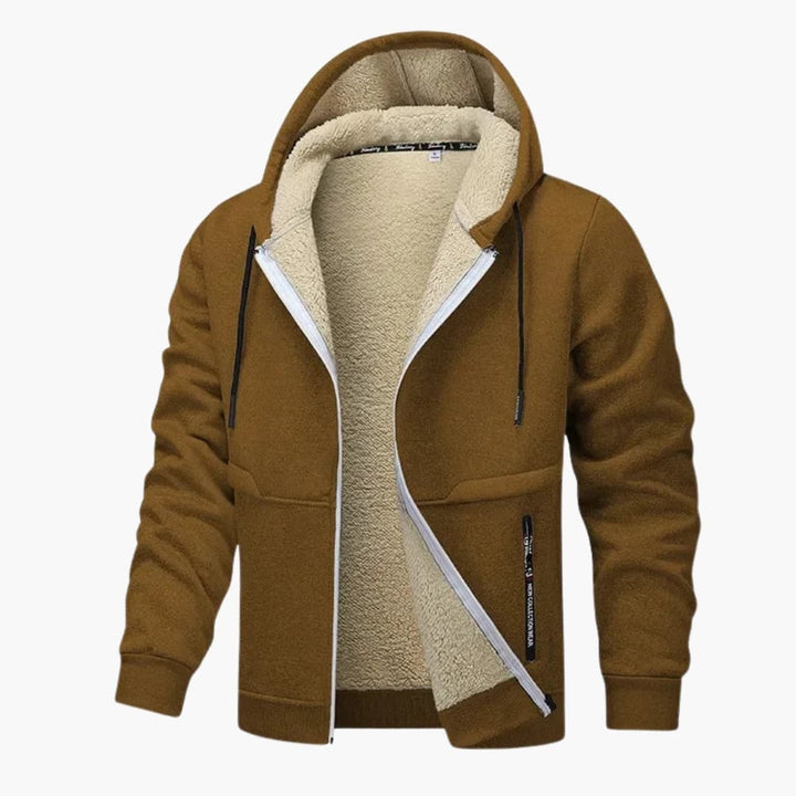 Herren Fleecejacke mit Reißverschluss und langen Ärmeln