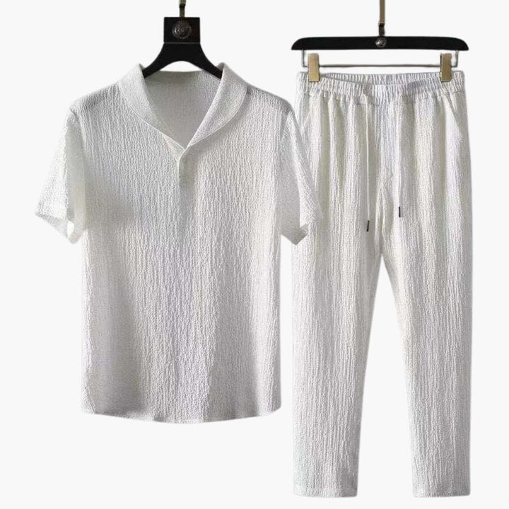 Herren Zweiteiler mit Langarmshirt und Hose für Frühjahr Herbst