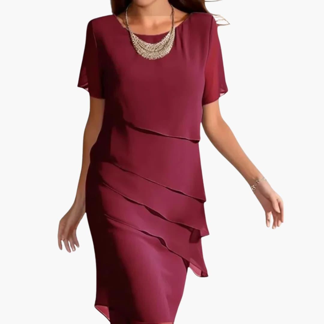 Elegantes fließendes Midikleid für Frauen - SchmiedeMode
