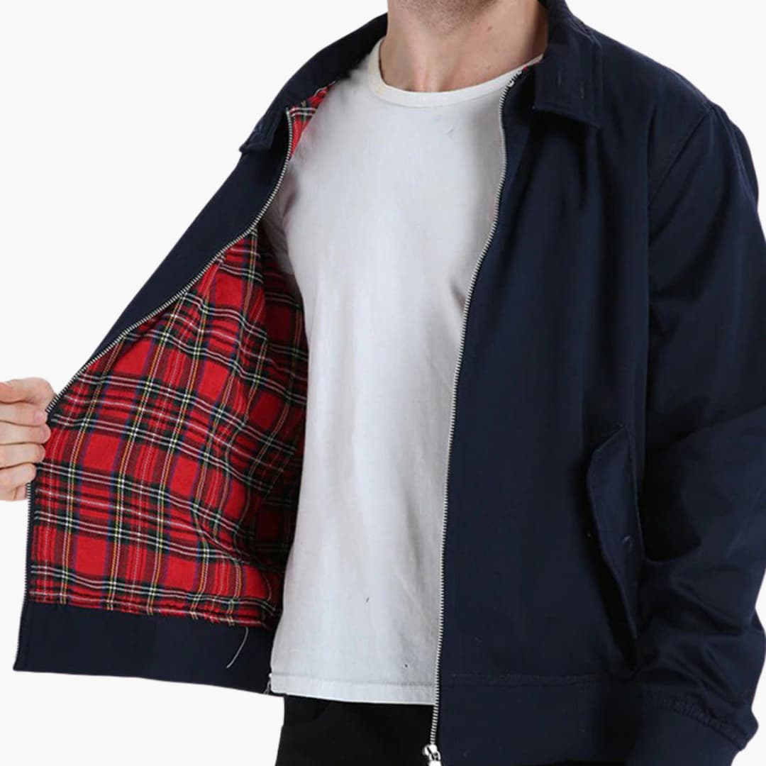 Rippbündchen Harrington Jacke für Herren