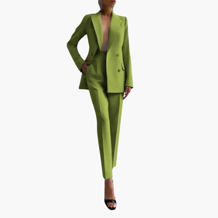 Damen-Zweiteiler mit Blazer und schmal geschnittener Hose