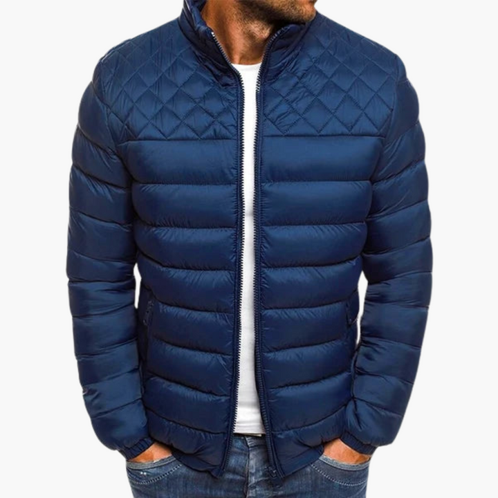 Elegante Steppjacke - Herren Winterjacke mit Reißverschluss