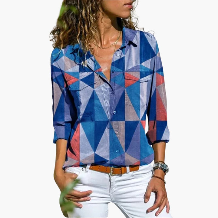 Fließende Bluse mit Blumenmuster - Damen Sommerlook