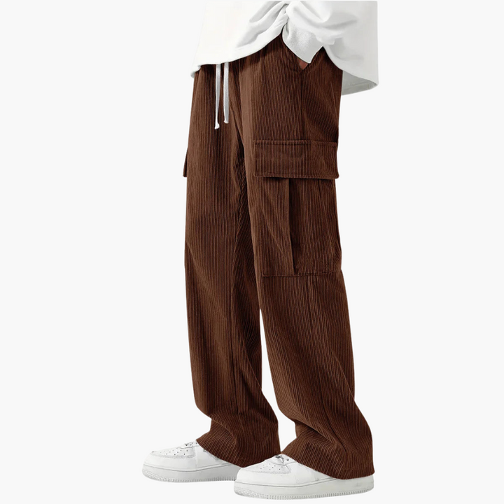 Herren Cordhose mit elastischem Bund und Seitentaschen