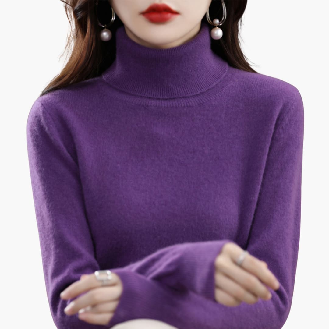 Rollkragen Strickpullover für Damen