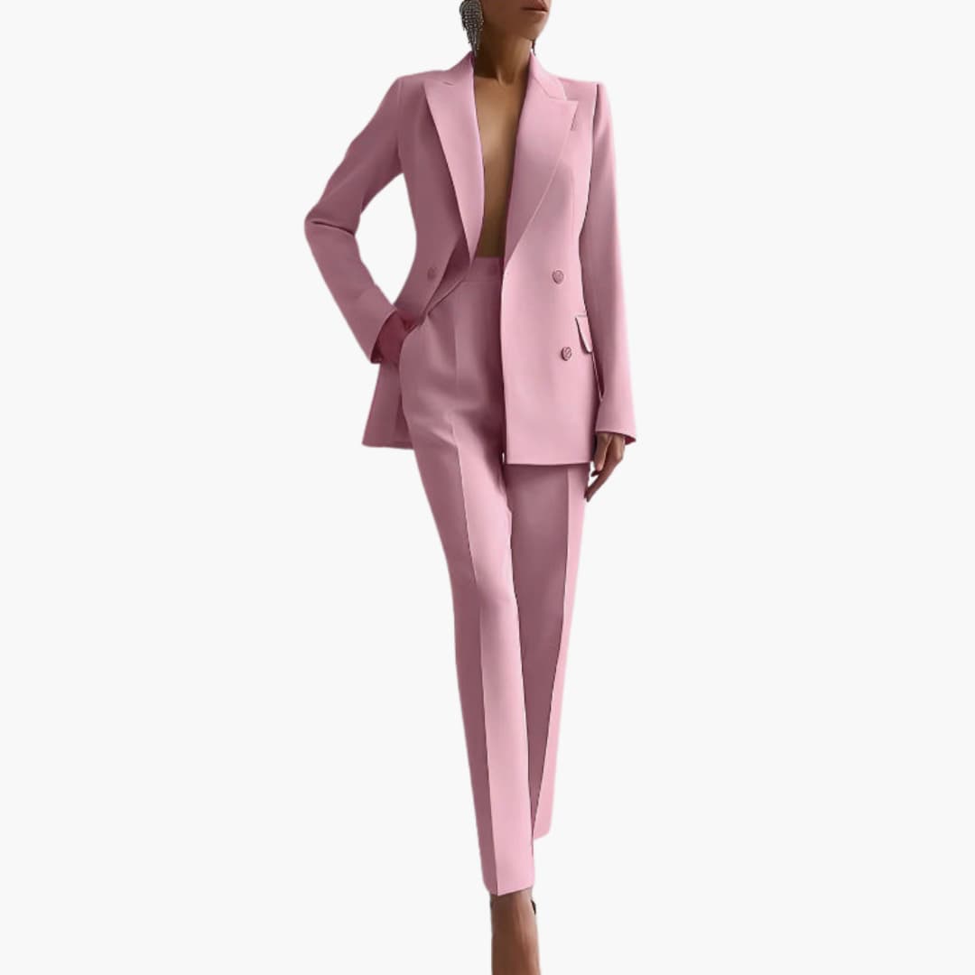 Damen-Zweiteiler mit Blazer und schmal geschnittener Hose