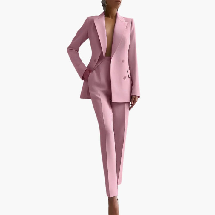Damen-Zweiteiler mit Blazer und schmal geschnittener Hose