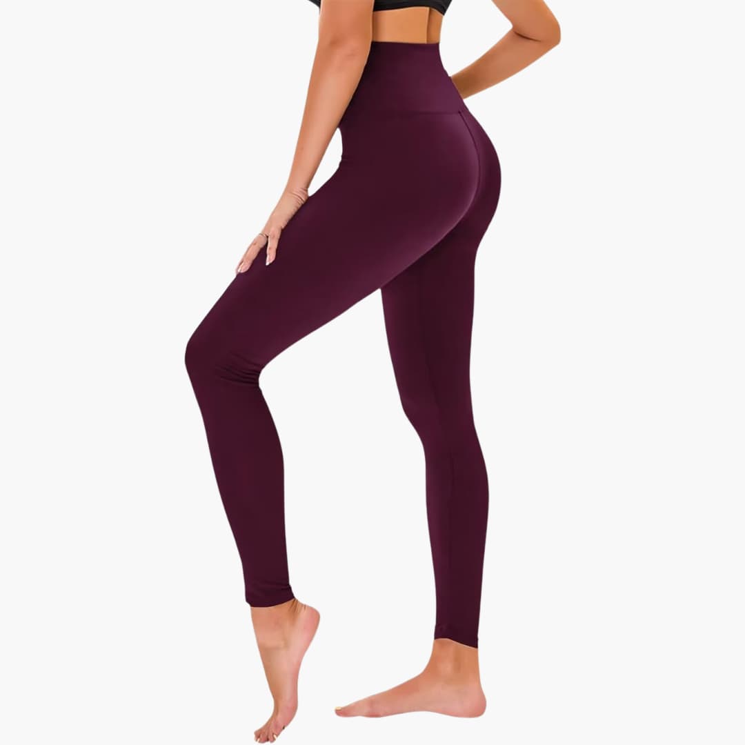 Damen Leggings mit Leopardenmuster und hohem Bund aus Stretchmaterial