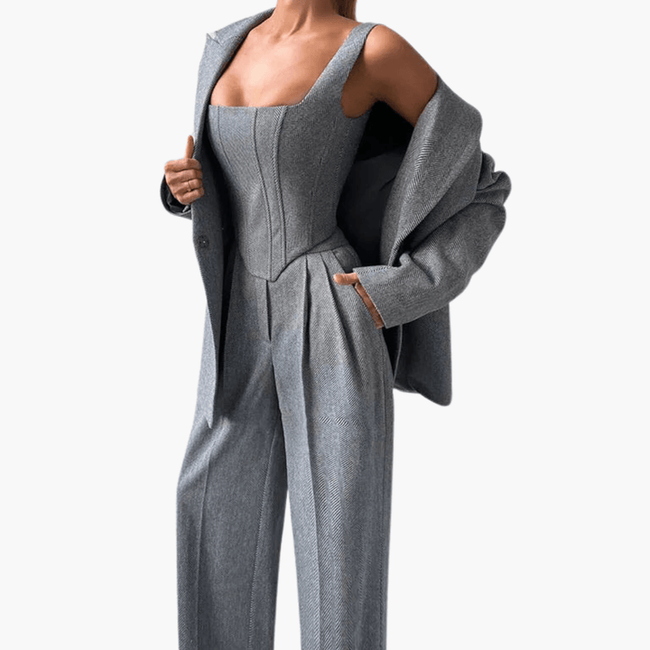 Stilvolles und anspruchsvolles Blazer-Set für Frauen - SchmiedeMode