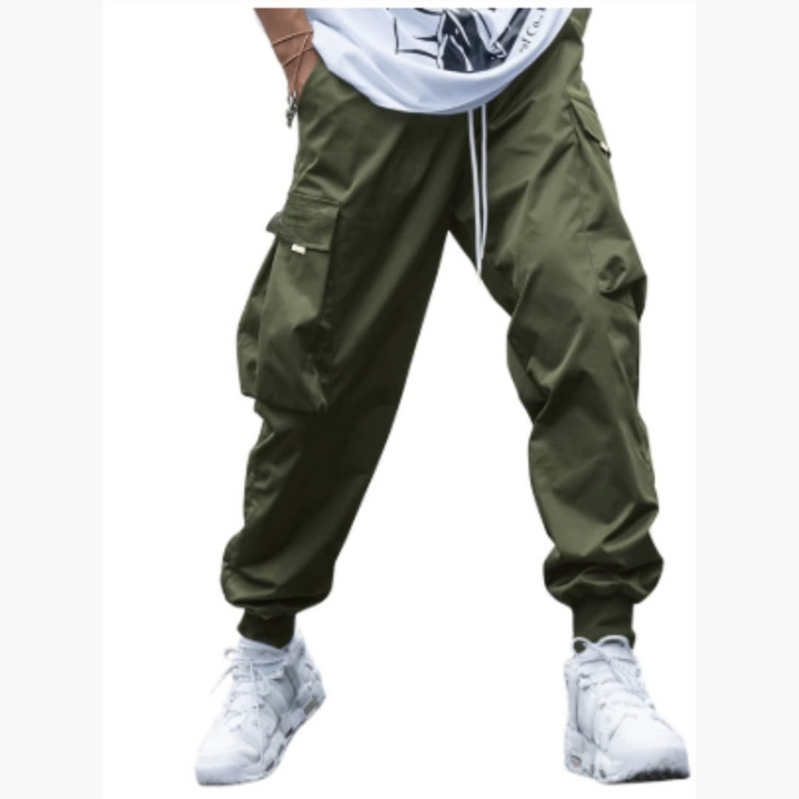 Herren-Cargo-Joggerhose mit Kordelzug und elastischen Bündchen