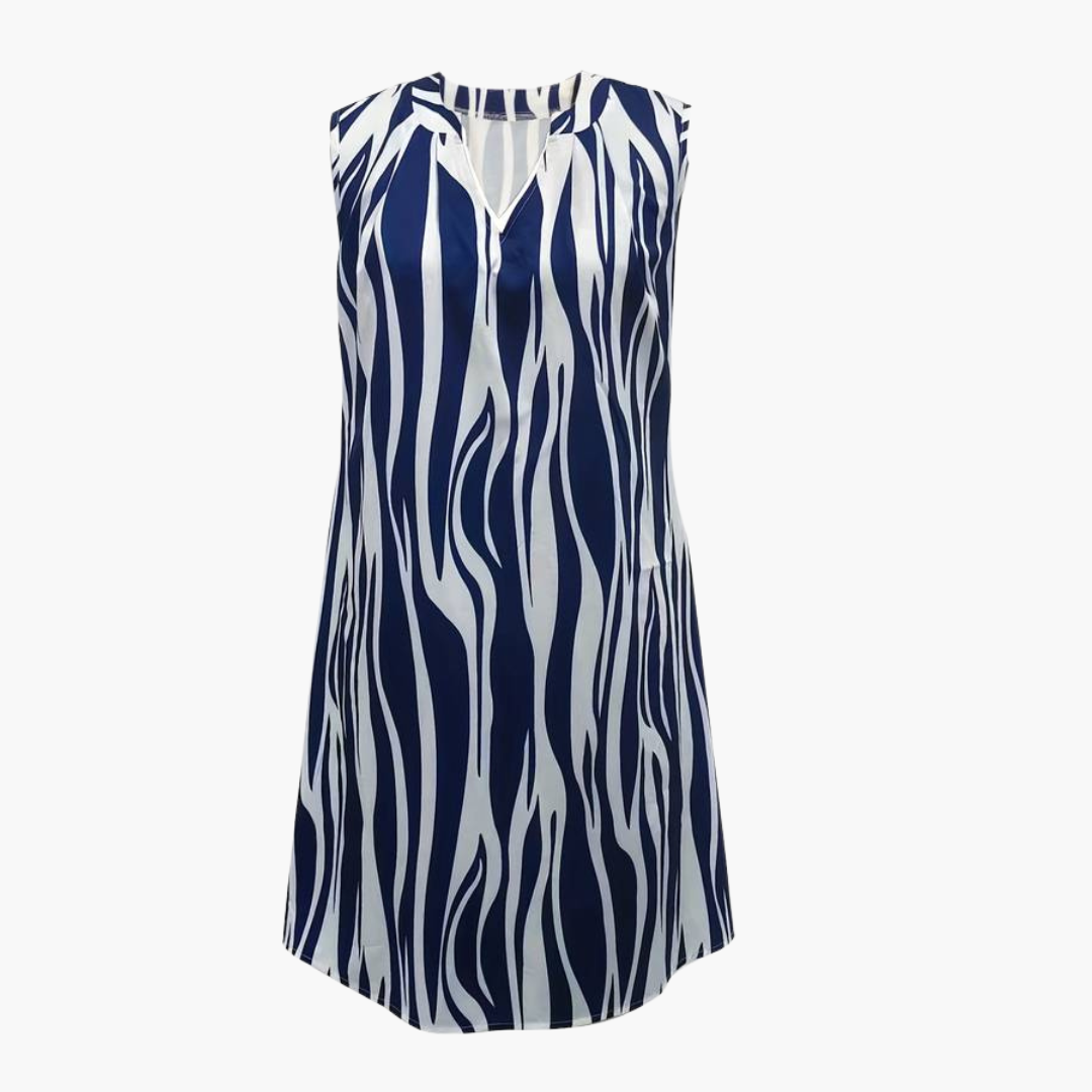 Gestreiftes Minikleid - Ärmelloses Damenkleid für den Sommer
