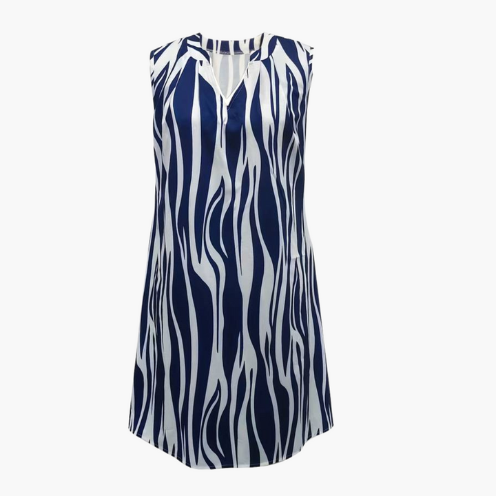 Gestreiftes Minikleid - Ärmelloses Damenkleid für den Sommer