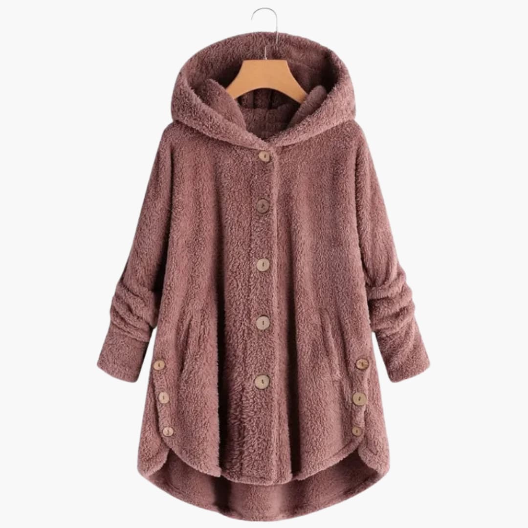 Damen jacke mit Kapuze und Knopfverschluss
