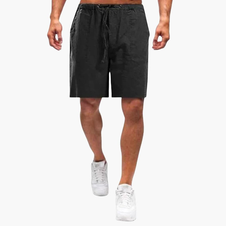 Sommerliche Freizeitherren-Shorts mit Kordelzug und Seitentaschen