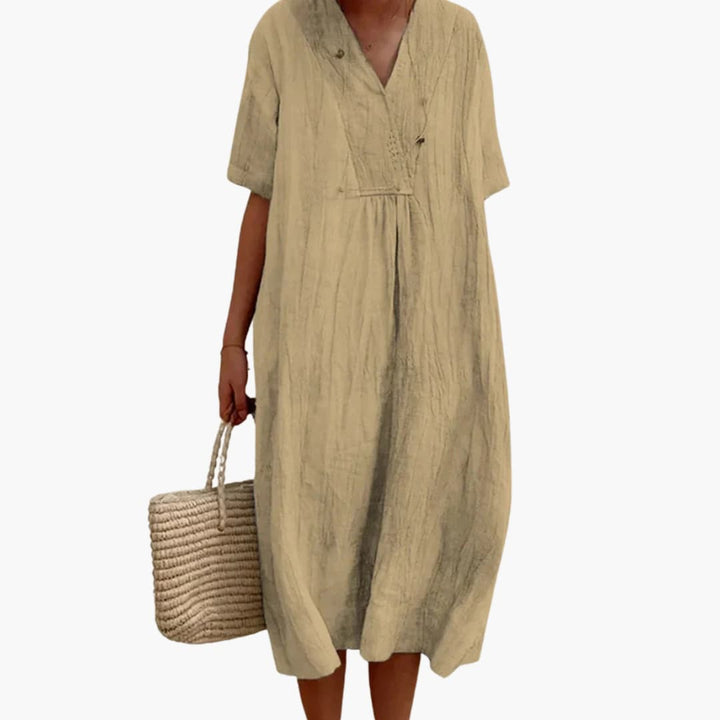 Boho Sommerkleid für Damen – Luftig, Locker & V-Ausschnitt