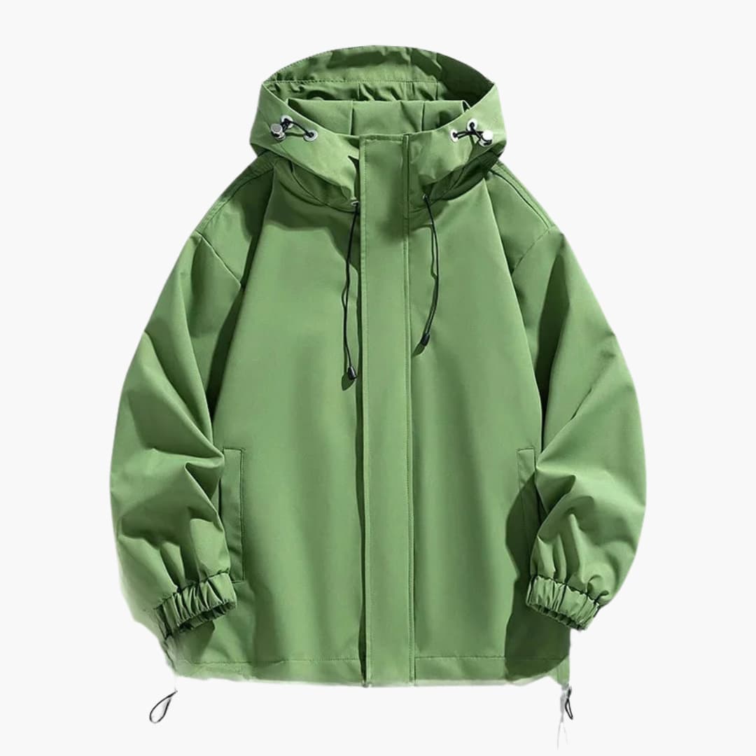 Herren Kapuzenjacke mit Reißverschluss und elastischem Saum