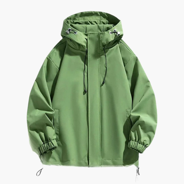 Herren Kapuzenjacke mit Reißverschluss und elastischem Saum