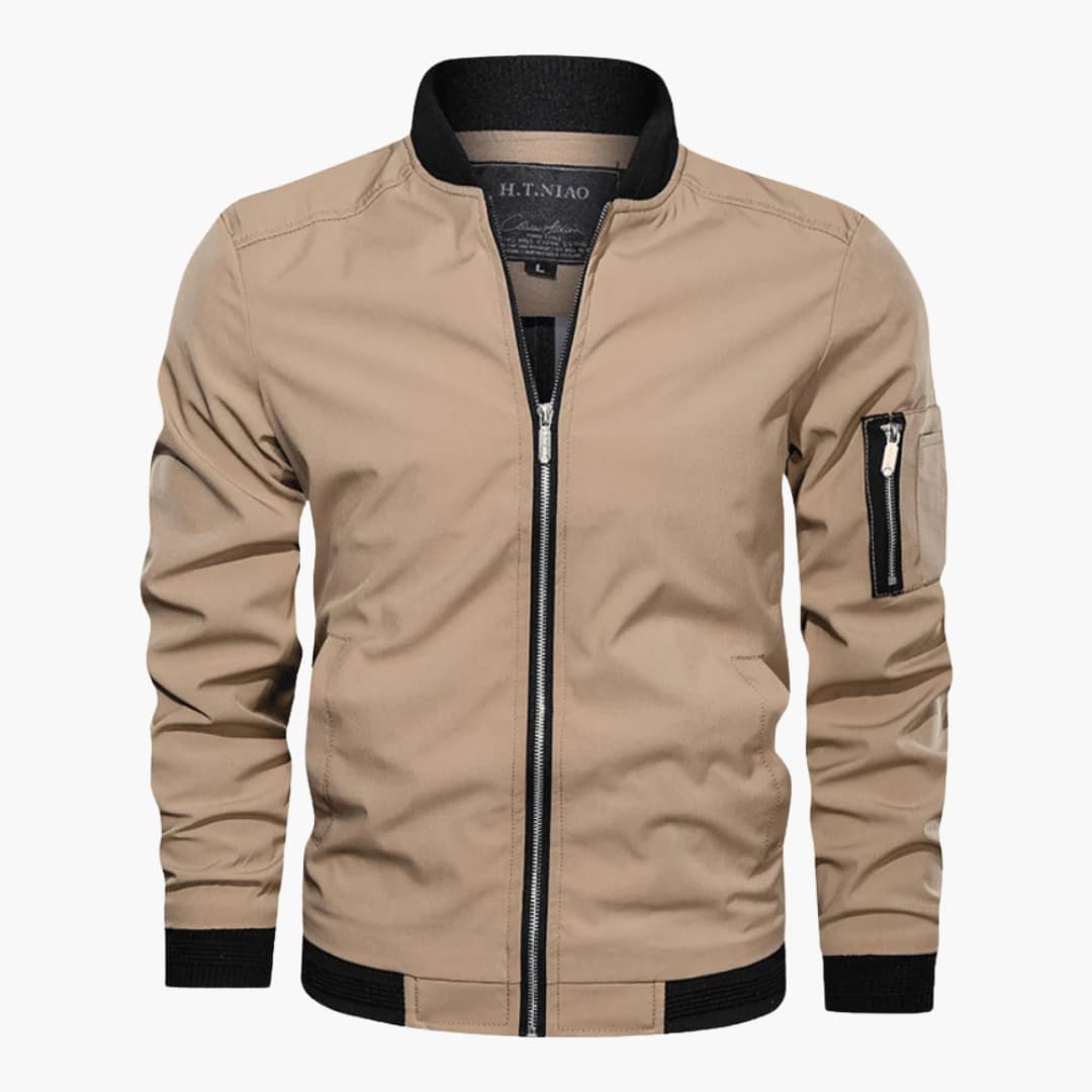 Herren jacke mit Frontreißverschluss und Ärmeltasche