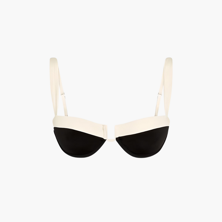 Damen Bikini Set mit Bügelträgern und hochgeschnittenem Slip