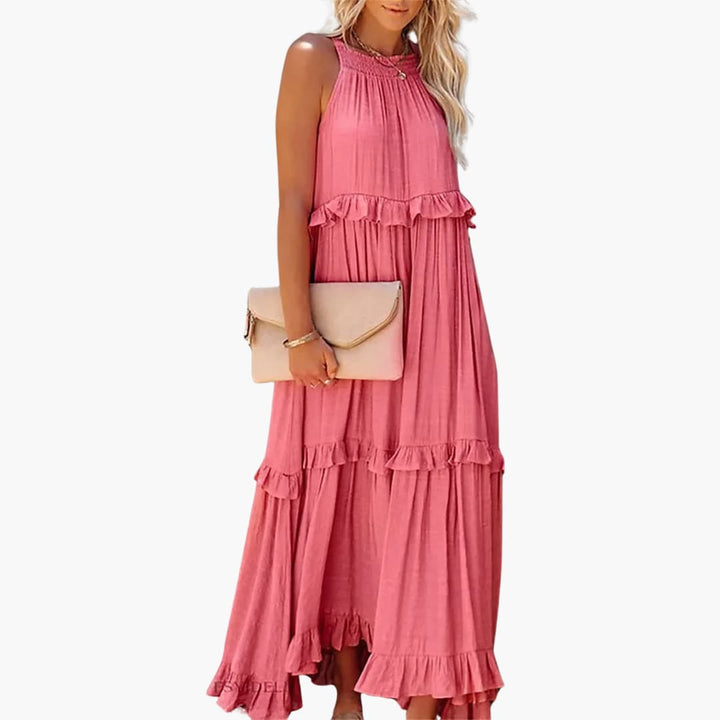 Maxikleid Stufen - Rüschenkleid für Damen, elegant & luftig