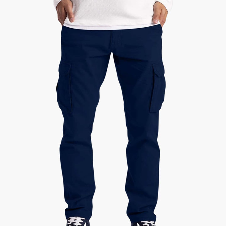 Herren Sommer Cargohose mit Taschen und verstellbarem Bund