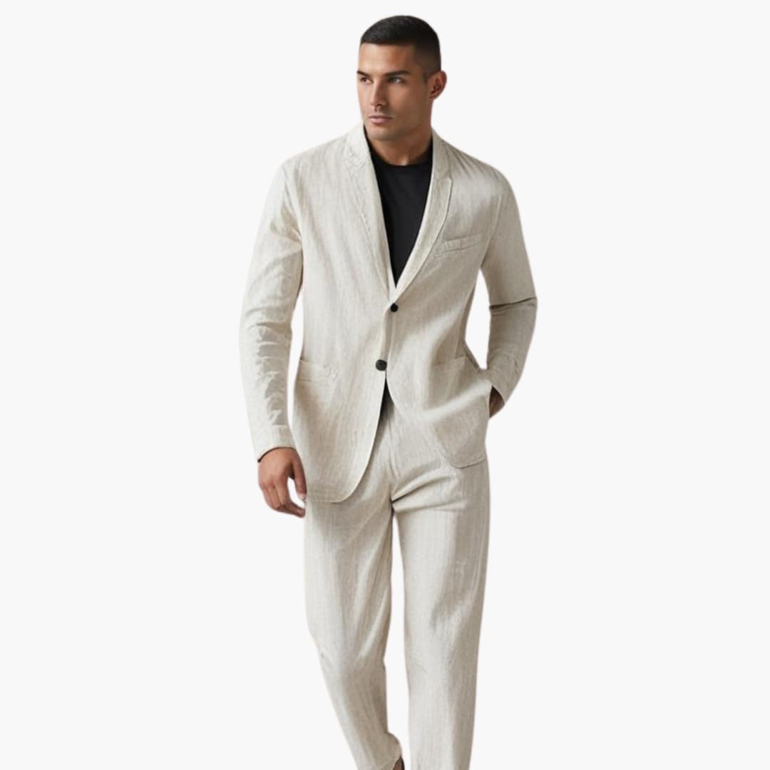 Herren Anzugset mit Blazer und Hose für Frühling Sommer