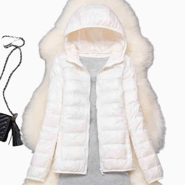 Ultraleichte Daunenjacke mit Kapuze für Damen
