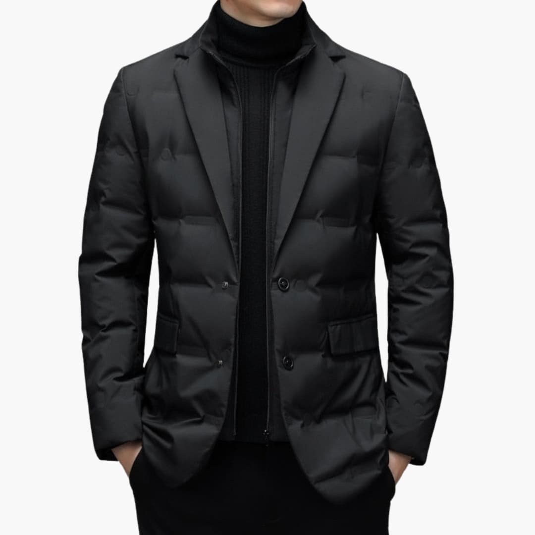Herren Blazerjacke mit Reverskragen und Knopfleiste