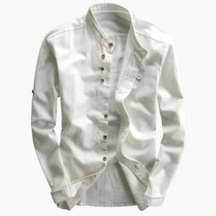 Stehkragen Hemd für Herren - Minimalistisch, Elegant & Casual