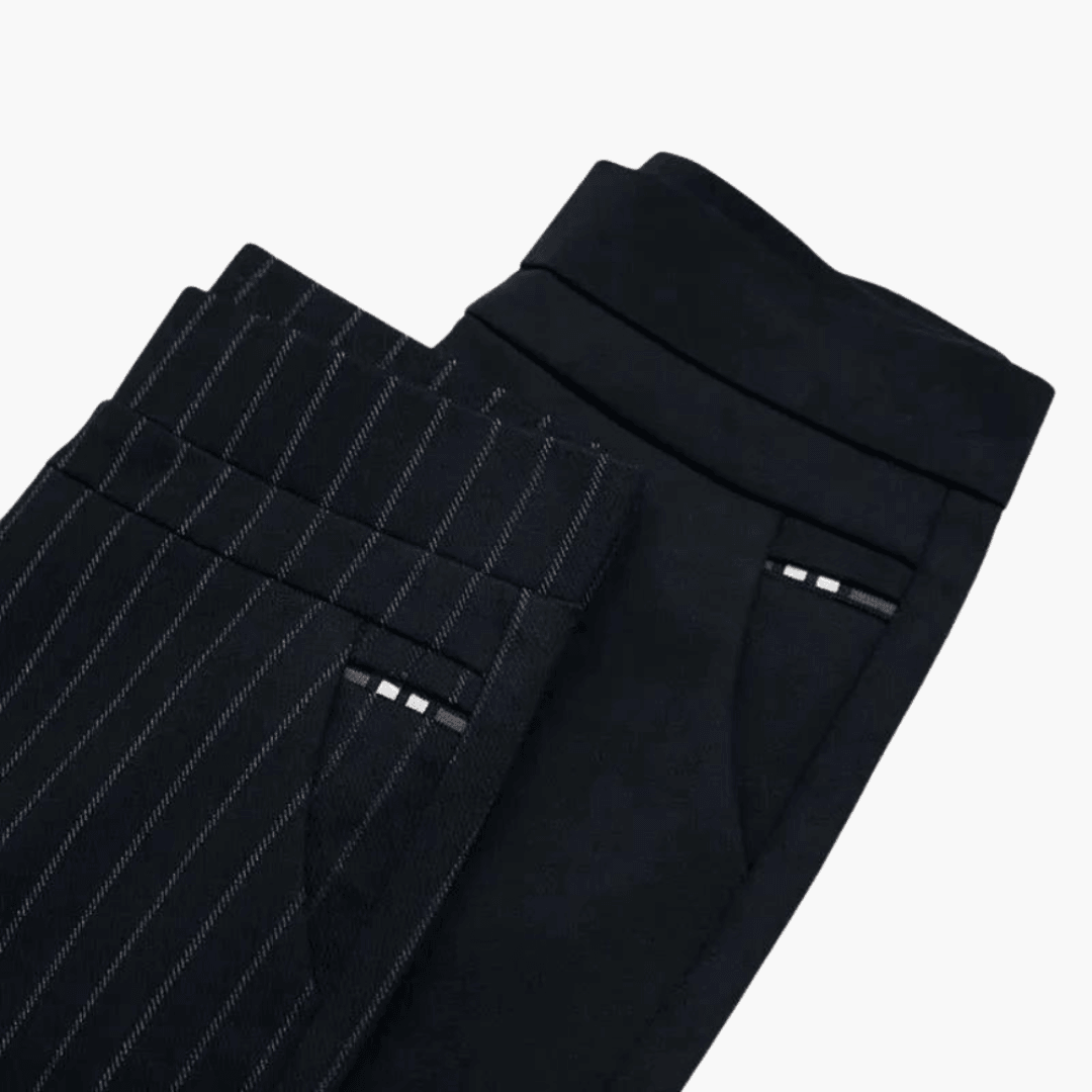 Bequeme Stretch-Hose mit hoher Taille für Frauen - SchmiedeMode